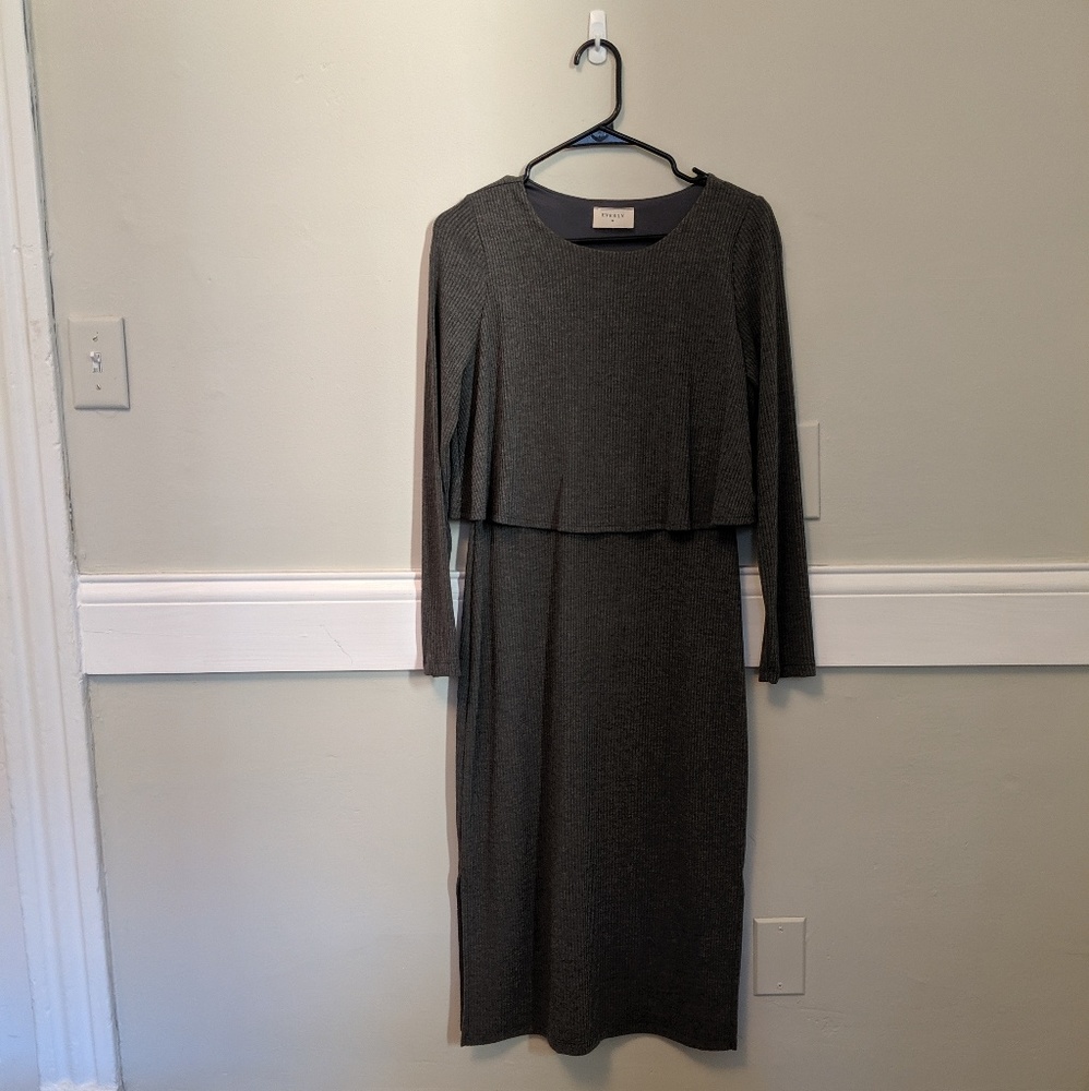 Long sleeve midi dress